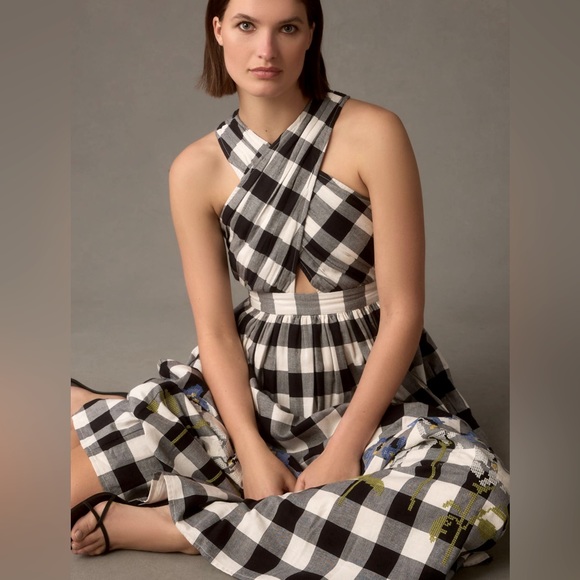 NWT - Gingham Halter Dress - Picture 2 of 4